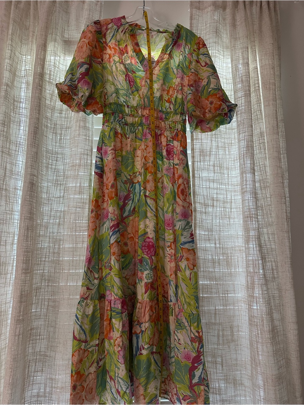 Oddi NWT Size Small Floral V-Neck Maxi Dress in Multi-Color BEAUTIFUL